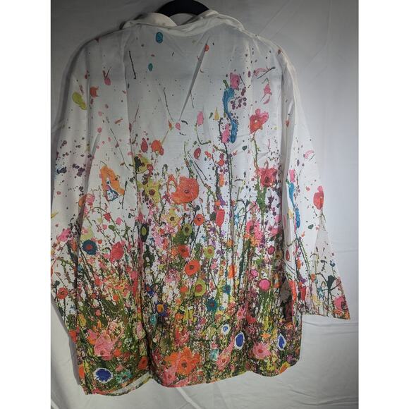 Flower Kimono White color size XL NWT - Picture 2 of 8